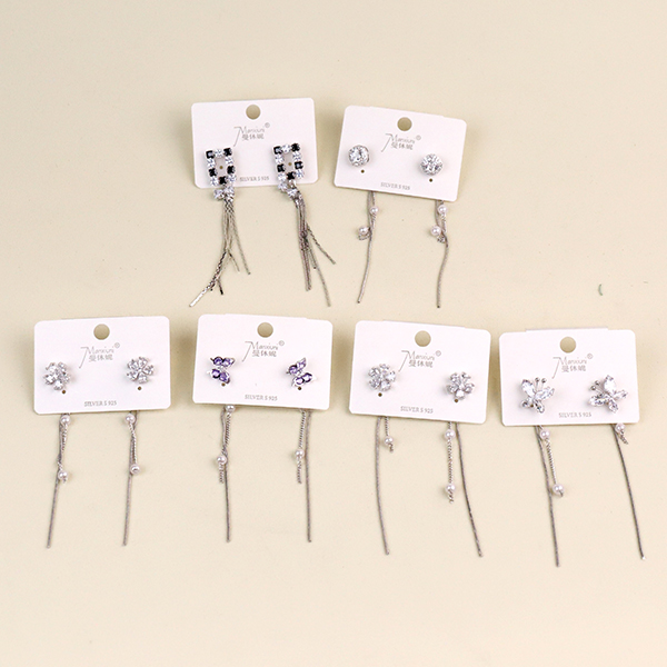 Long tassel earrings (mixed) - Ảnh 3