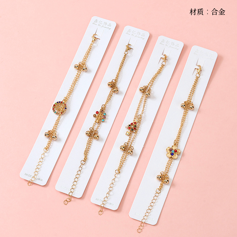 Double colored diamond bead accessories bracelet