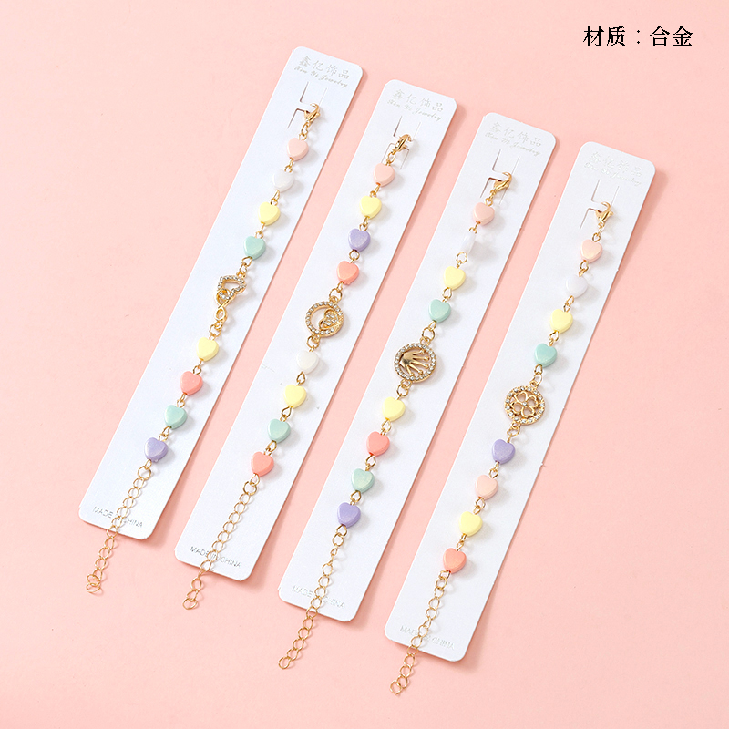 New color heart bracelet