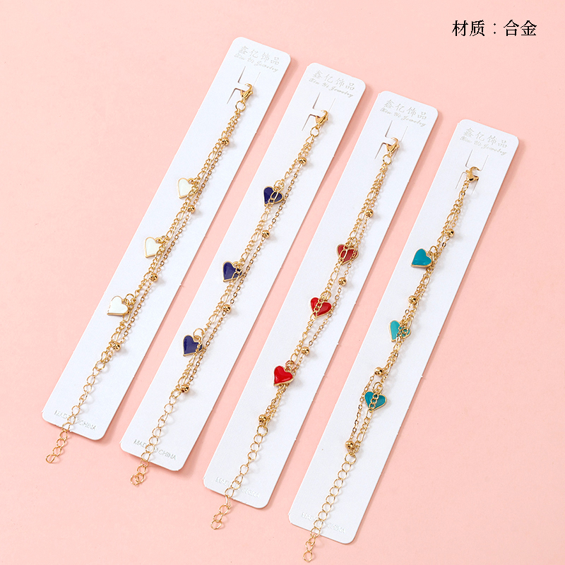 Double colored peach bracelet