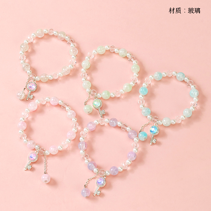 Ice spirit zircon pearl key bracelet