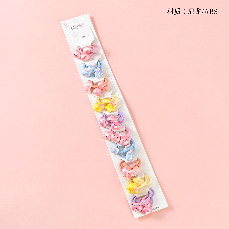 Long color cartoon fruit accessories rubber band (3)