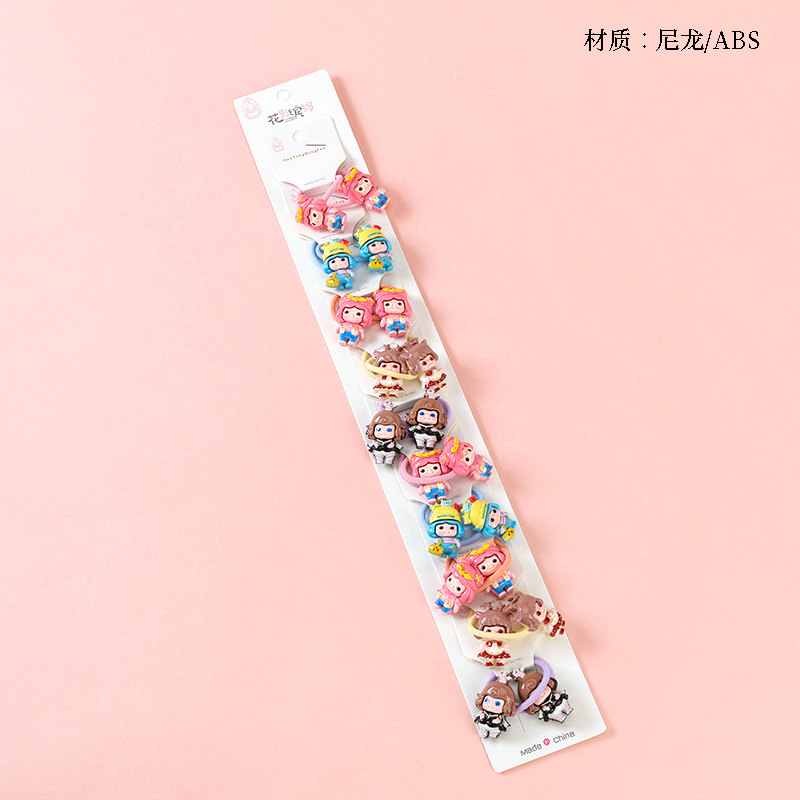 Long cartoon girl accessories rubber band (2)