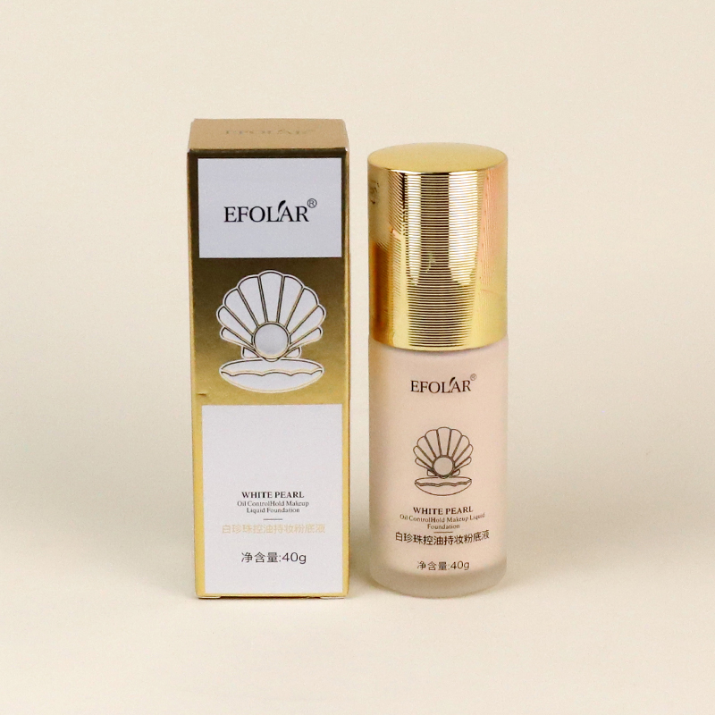 E0133 white pearl oil control makeup liquid foundation (ivory white)