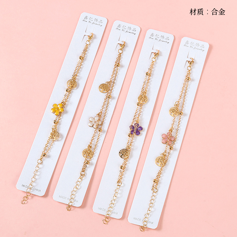 Double layer fashion flower accessories bracelet