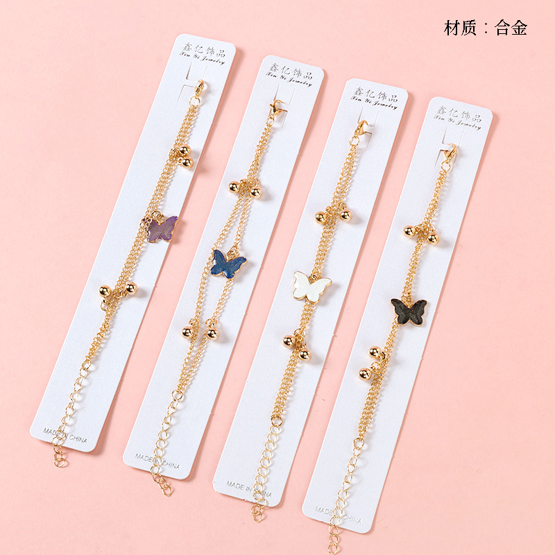 Double Butterfly Bead Bracelet