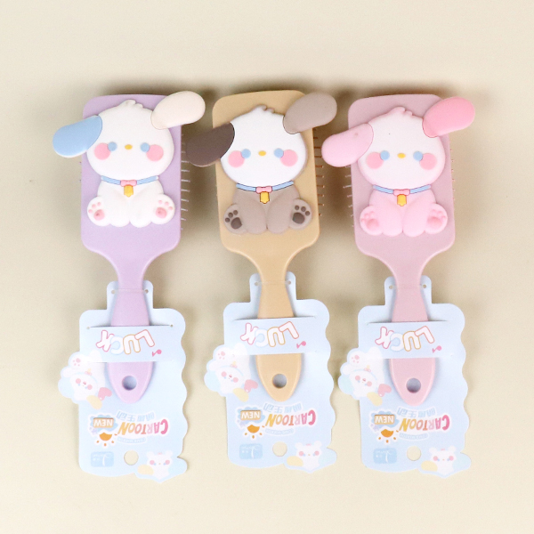 0696 cream dog square massage comb - Image 3