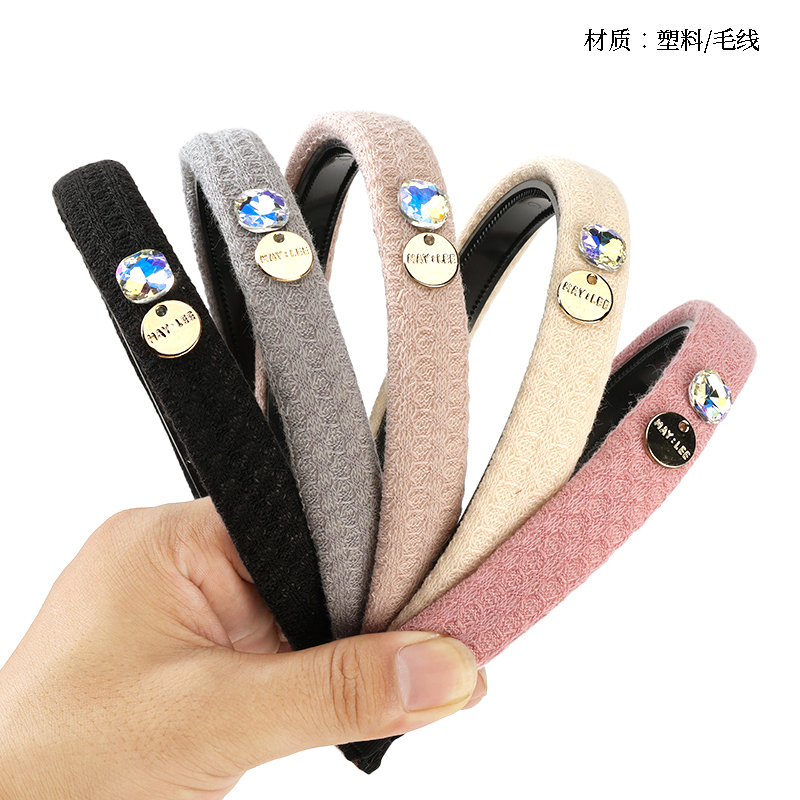 wool knitted accessories head buckle