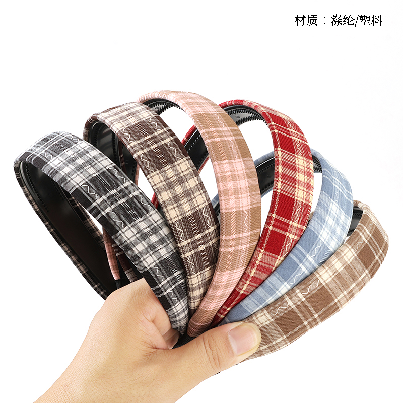 3cm vintage plaid head buckle