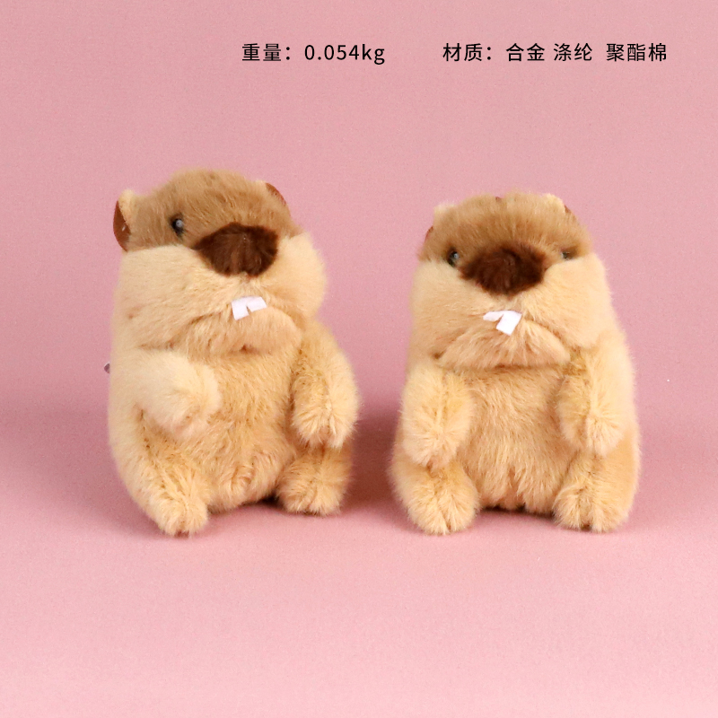 4 inch marmot plush pendant