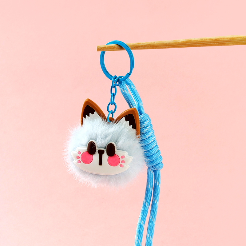Fur ball big ear cat pendant (rope)