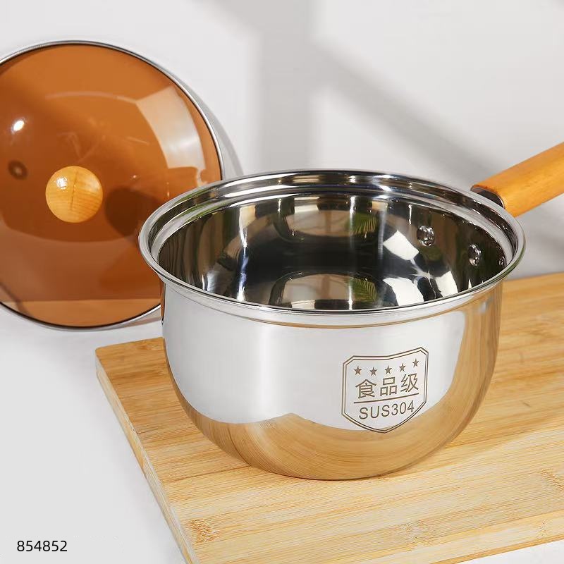 20cm Stainless Steel Oak Handle (304) Milk Pot