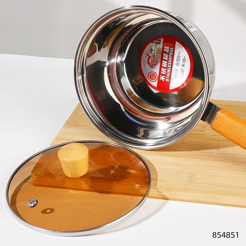 18cm Stainless Steel Oak Handle (304) Milk Pot