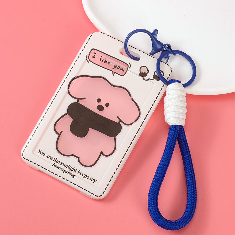 JW-719 thick round rope keychain card bag (short rope)