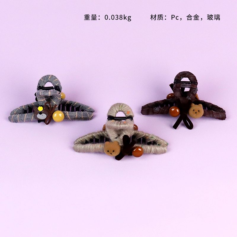 KK-7111 cartoon bow check clip (mixed)