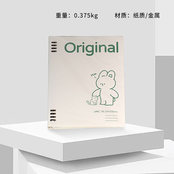 BI058 (B5) non-chrome hand PP classification iron clip loose-leaf book