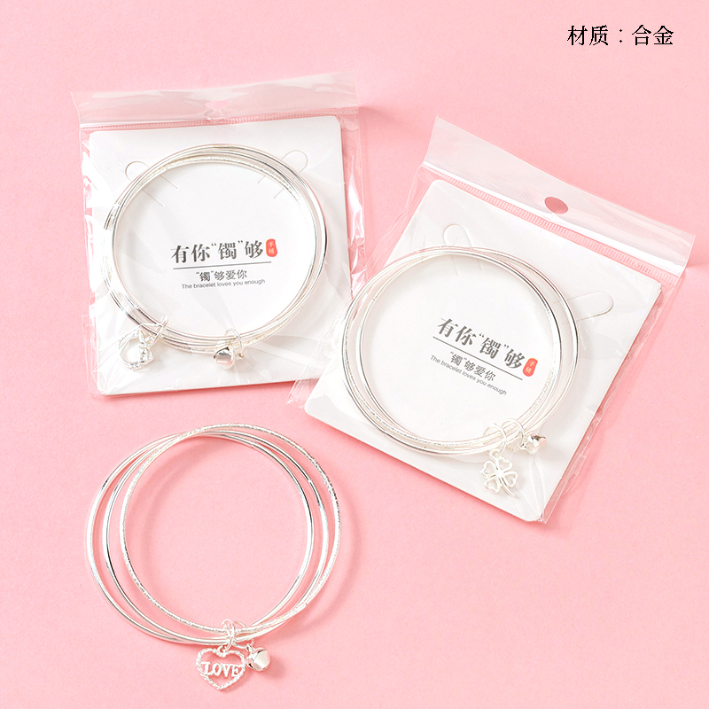 Triple silver Pendant Bracelet