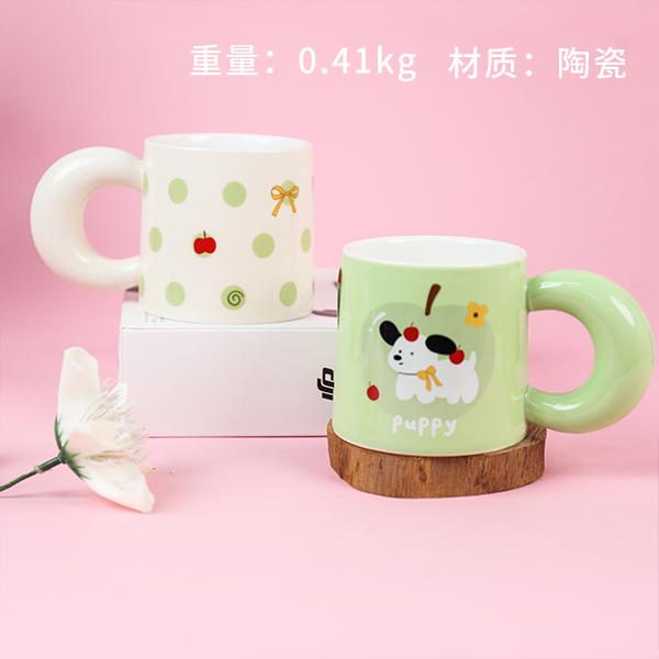 Colorful pan ceramic cups