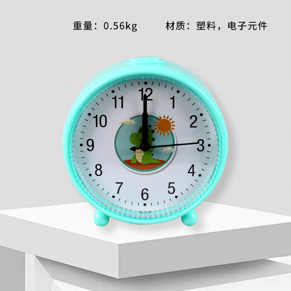 HS-H39 heart-shaped cartoon digital second movement alarm clock (mixed color)