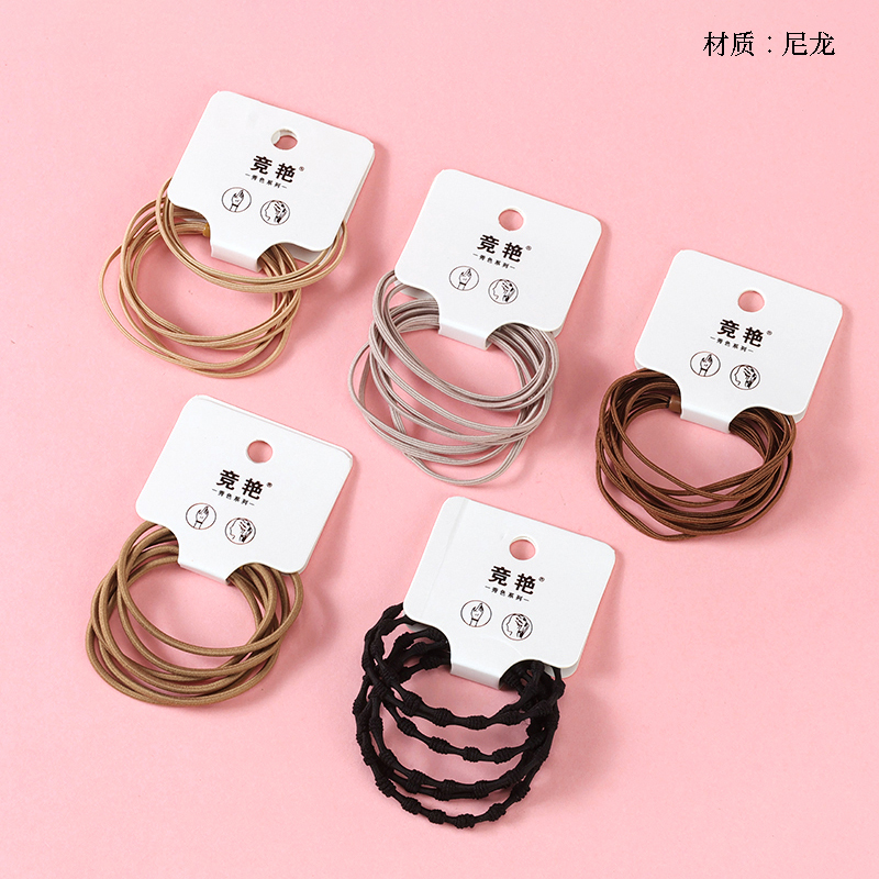 Boxed three milk tea bamboo two-in-one rubber bands