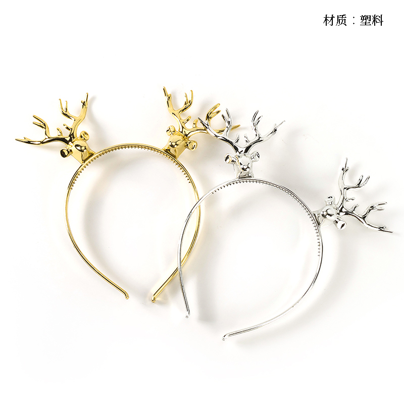 Pocket Gold and Silver Electroplated Elk Antler Head Buckle