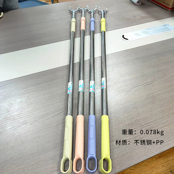 022 alloy head stainless steel telescopic clothes fork