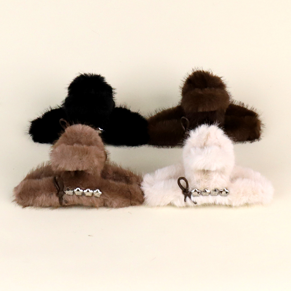 Sweet rhinestone plush grip clip - Image 5