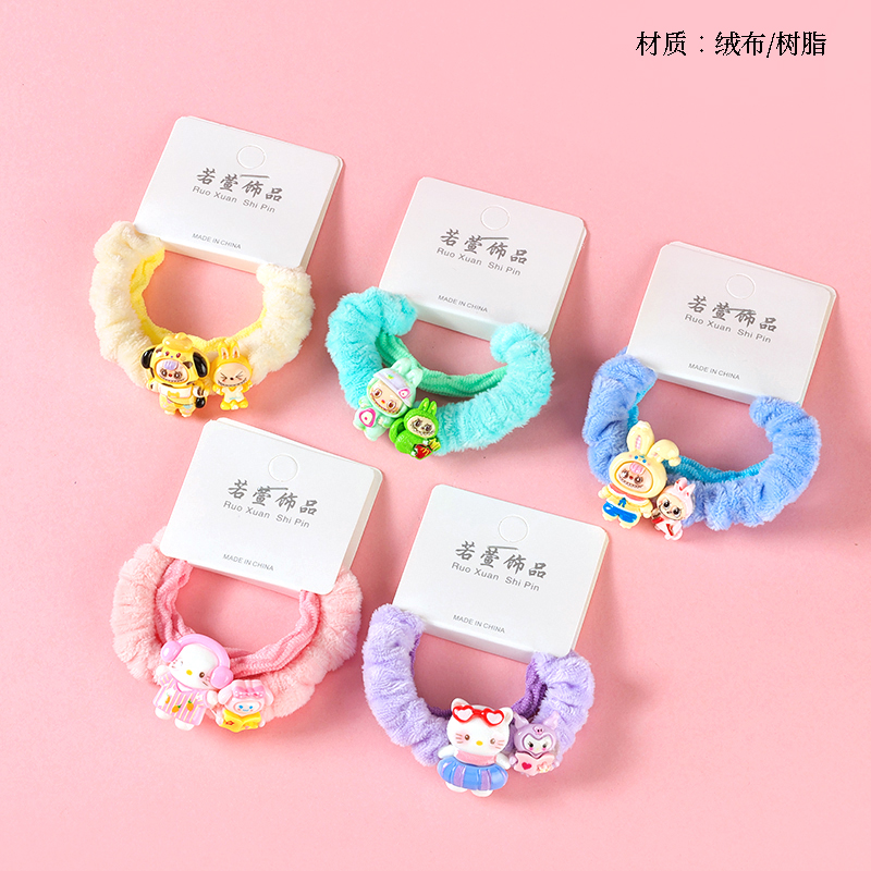 Color size cartoon accessories flannel ring