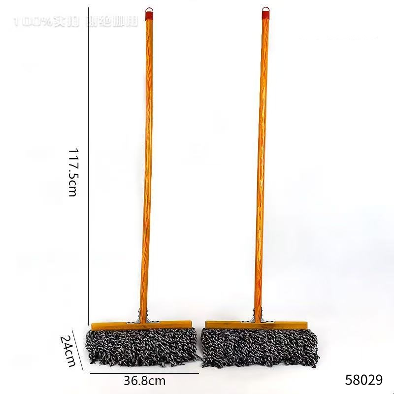 40 Square Wooden Handle Line Mop 20's