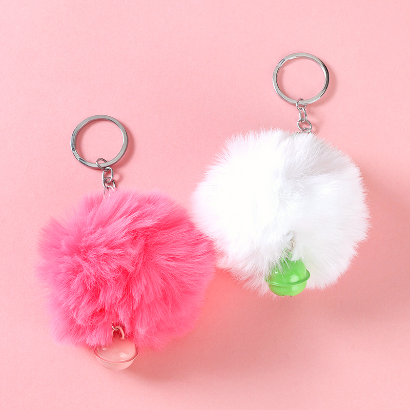 fur ball cartoon bell pendant