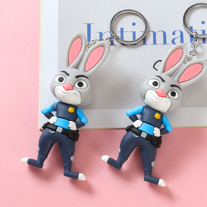 Soft rubber rabbit pendant