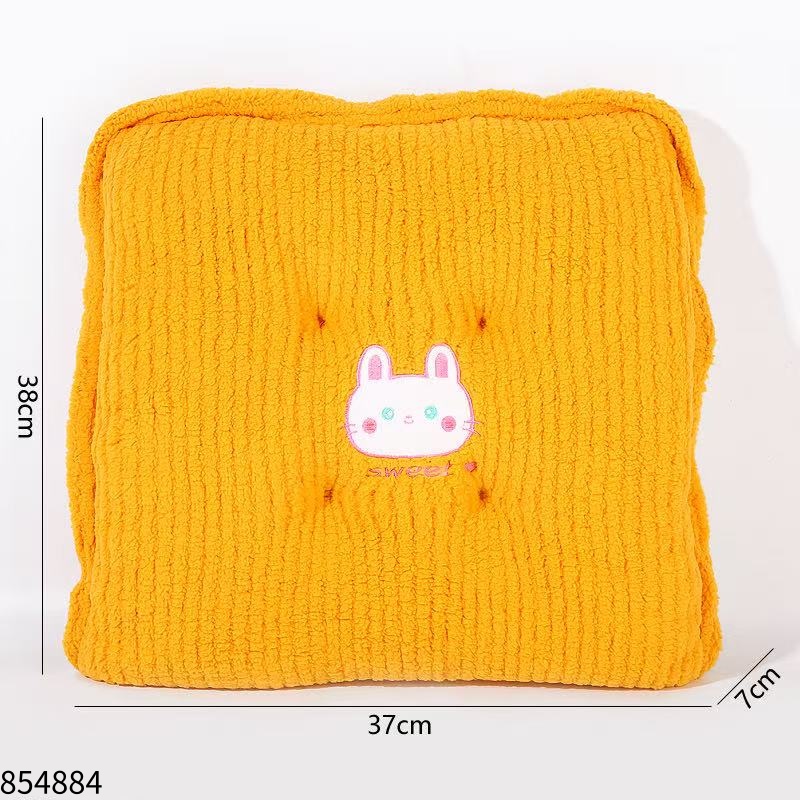 Rabbit Embroidered Seat Cushion