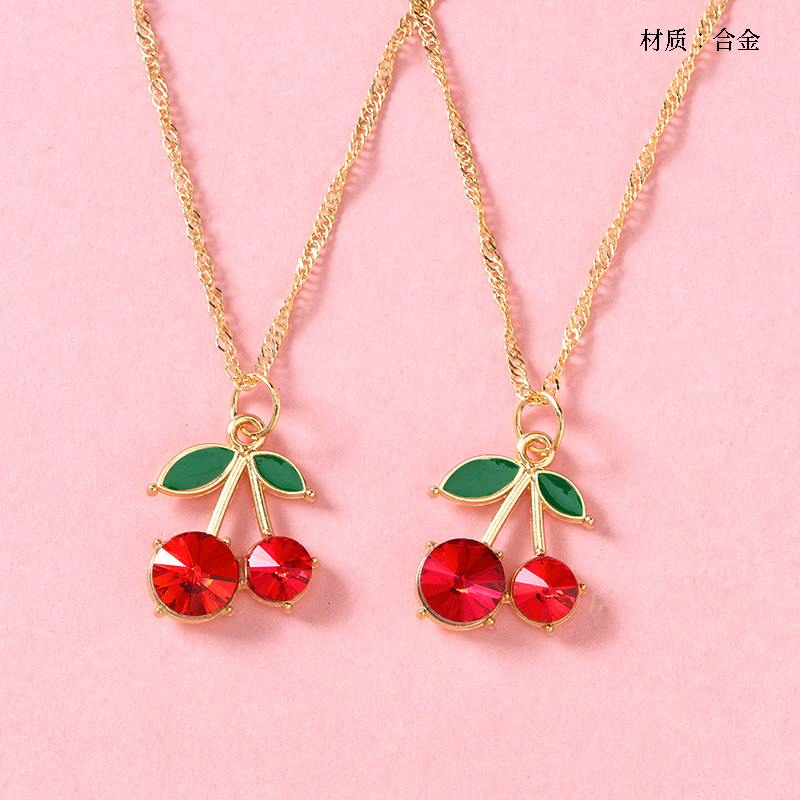 Vòng cổ mặt dây chuyền hình quả anh đào