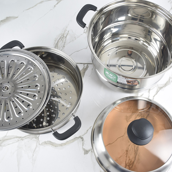 3312 Tongtianxiang three-layer composite steel steamer 28cm - Image 3