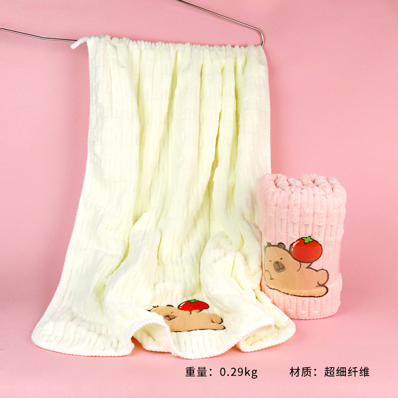 6720 Ruyi bear coral fleece bath towel 70*140