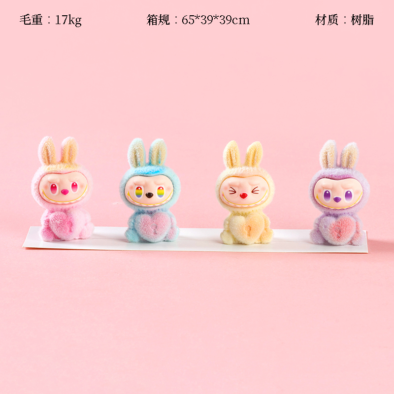 Flocking peach heart cloth decoration