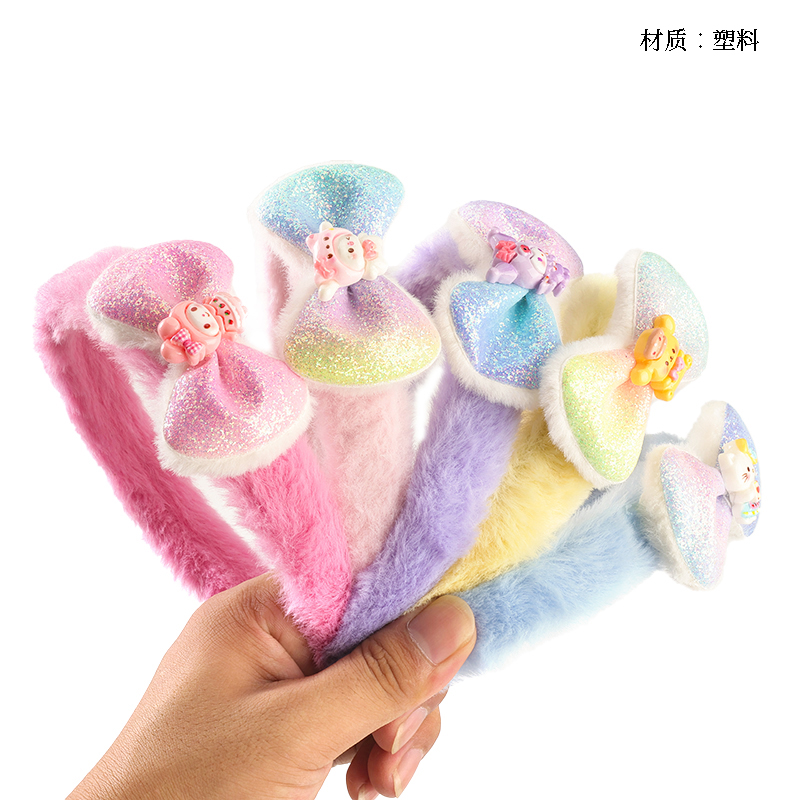 Cartoon bow tie accessories plush buckle