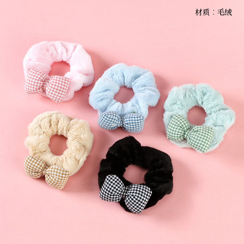 New check bow tie large terry