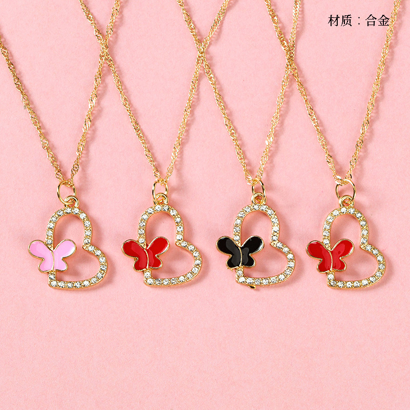 Fluor Drip Butterfly Necklace