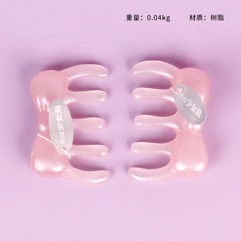 377 Powder Bubble Bow Five Teeth Meridian Comb