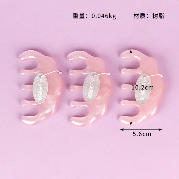 376 Powder Bubble Clouds Five Teeth Meridian Comb - Image 2