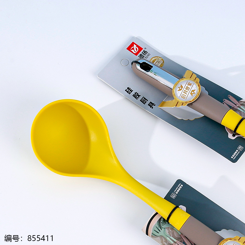 A5831 Two-Tone Bright Yellow Silicone Porridge Spoon (1 x 20)