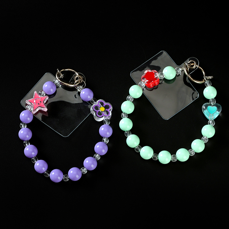 Colorful drops of oil beads mobile phone chain pendant