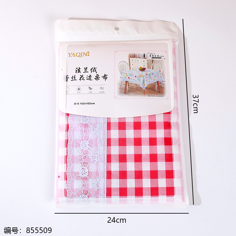 Flannel Lace Tablecloth 152 x 152cm 206455
