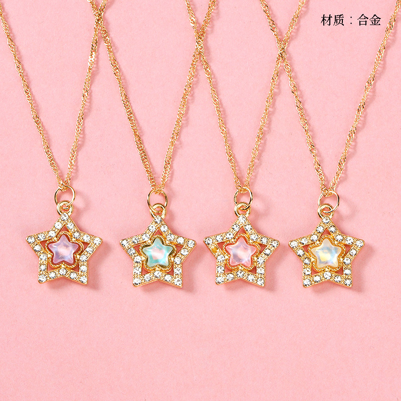 Zircon Pentagram Necklace