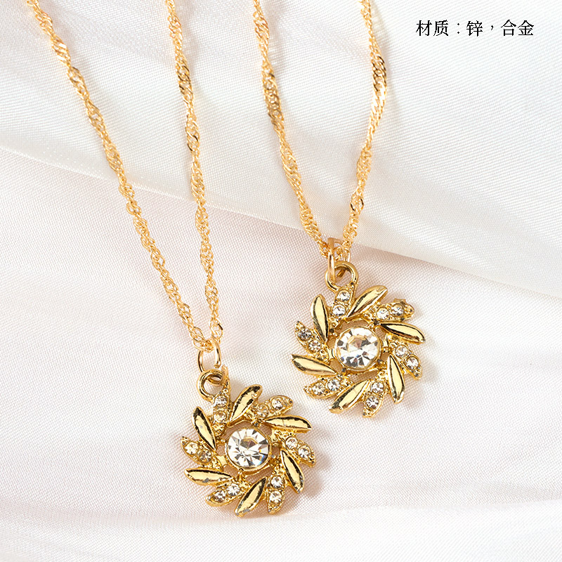 Point Drill Windmill Water Ripple Necklace