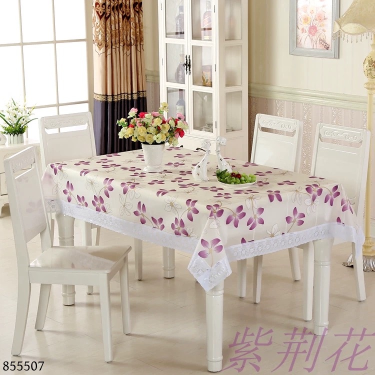 206438 Flannel Lace Tablecloth 137 x 183cm