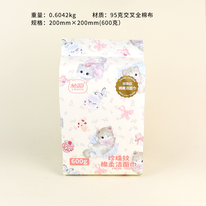 Lovable Cat Bottom Wash Towel (600g)