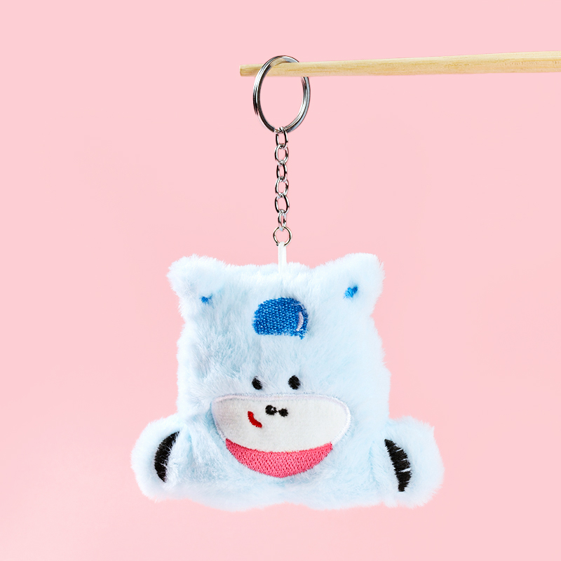 Plush cartoon hippo pendant
