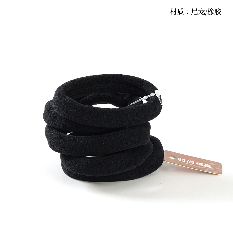 Five black simple elevator rubber bands